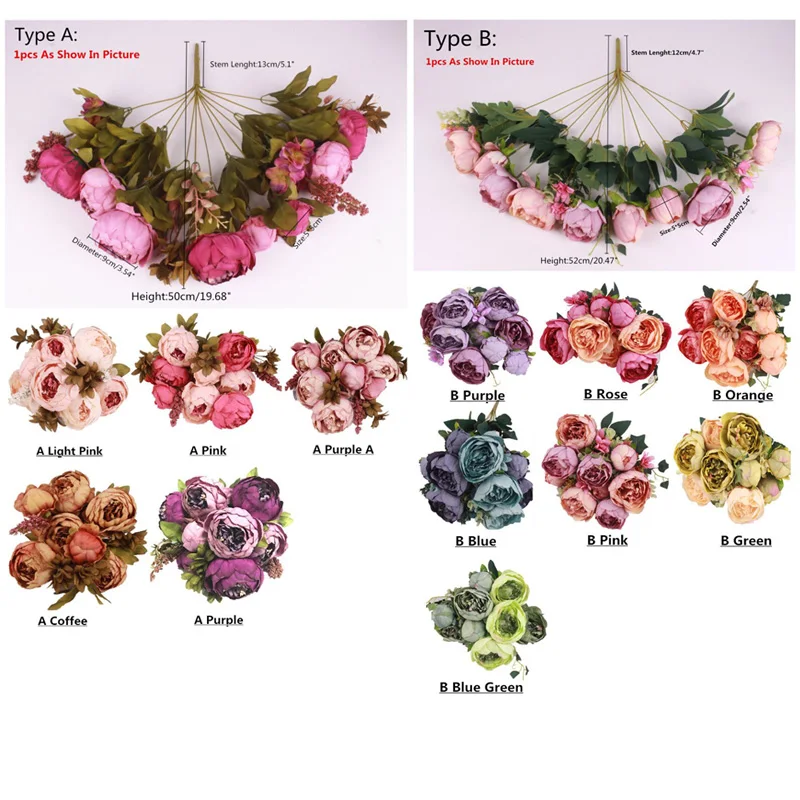 Высококачественный Шелковый цветок в европейском стиле 1 букет искусственных