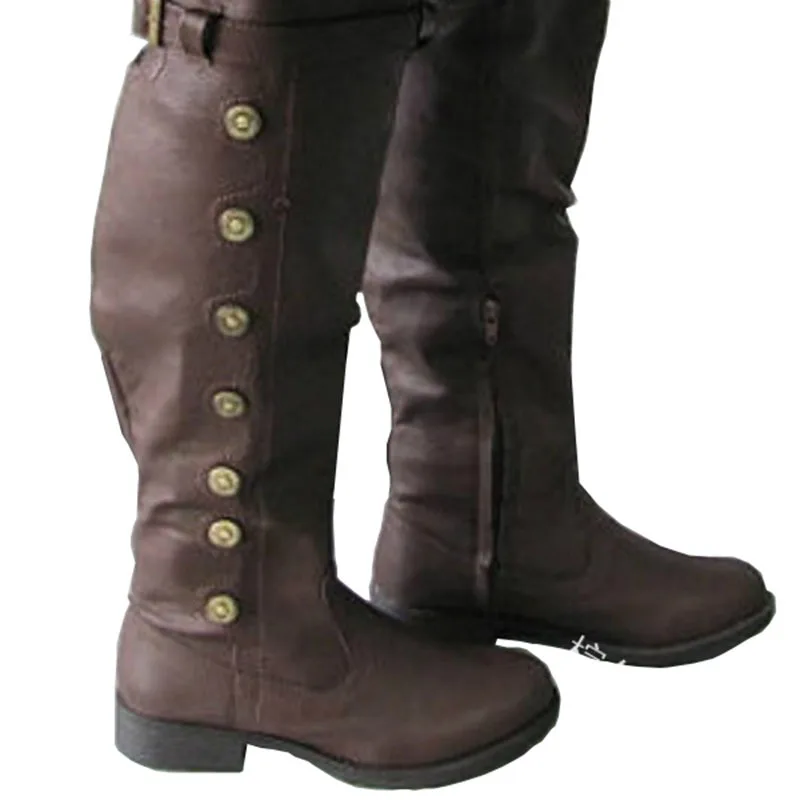 Кожаные ботинки со шнуровкой для мужчин и женщин в средневековом стиле карнавал