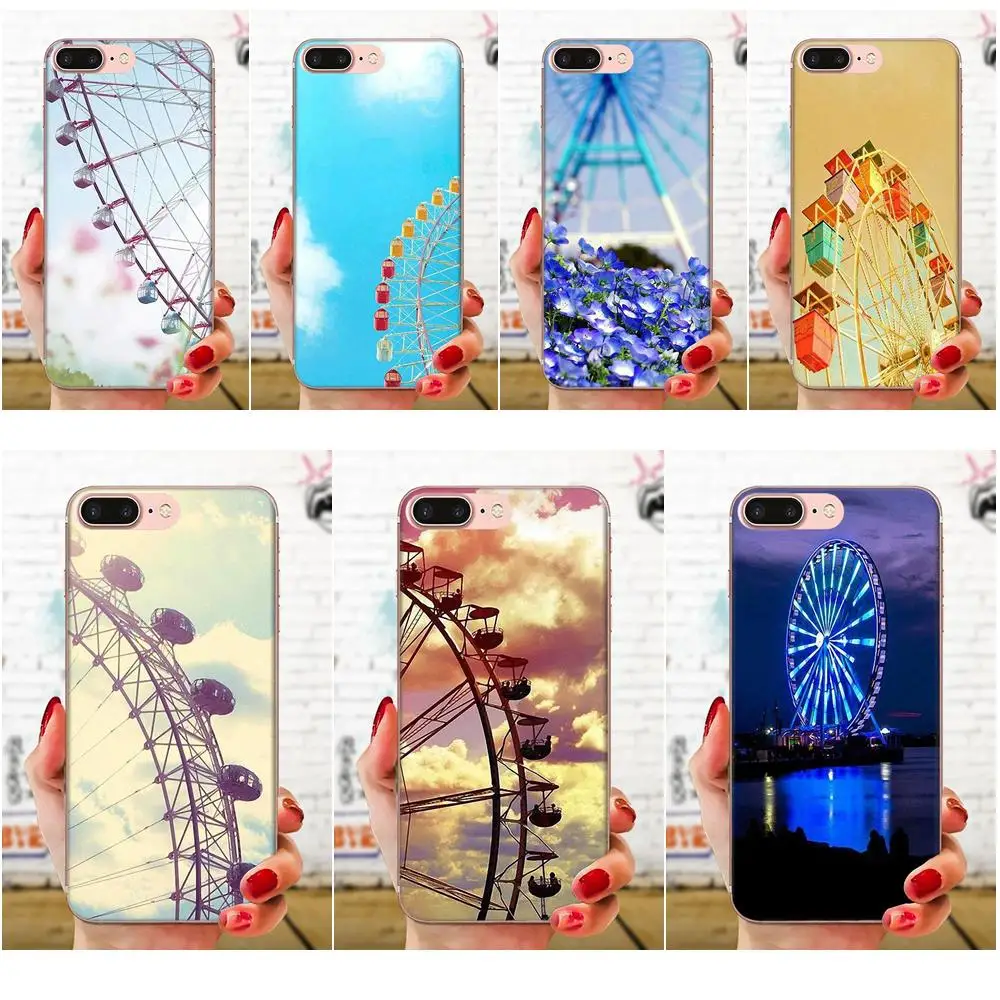 Прозрачные мягкие чехлы для Samsung Galaxy Note 5 8 9 S3 S4 S5 S6 S7 S8 S9 S10 5G mini Edge Plus Lite Happy Ferris Wheel |