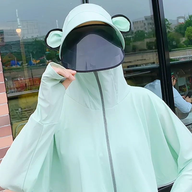 

GOOHOJIO 2021 Summer New Anti-UV Sun Protection Clothing Women Outdoor Riding Cool Clothing Blouse Ladies Breathable Female Tops