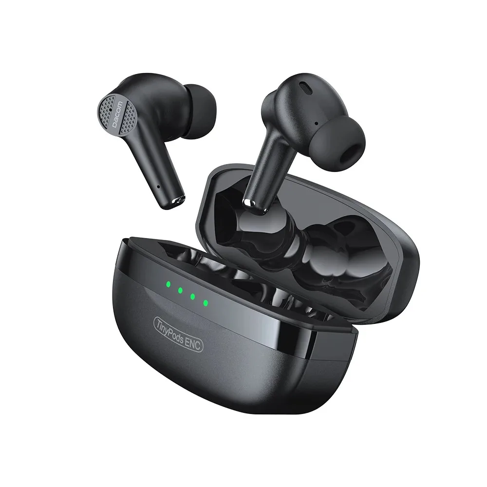 

2021 DACOM TinyPods ENC Noise Cancellation Earphones TWS AAC Type-C Bluetooth 5.0 Headphones Bass True Wireless Stereo Earbuds