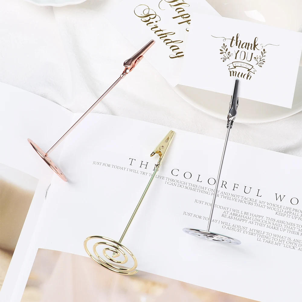 Романтические металлические зажимы для фотографий цвета розового золота