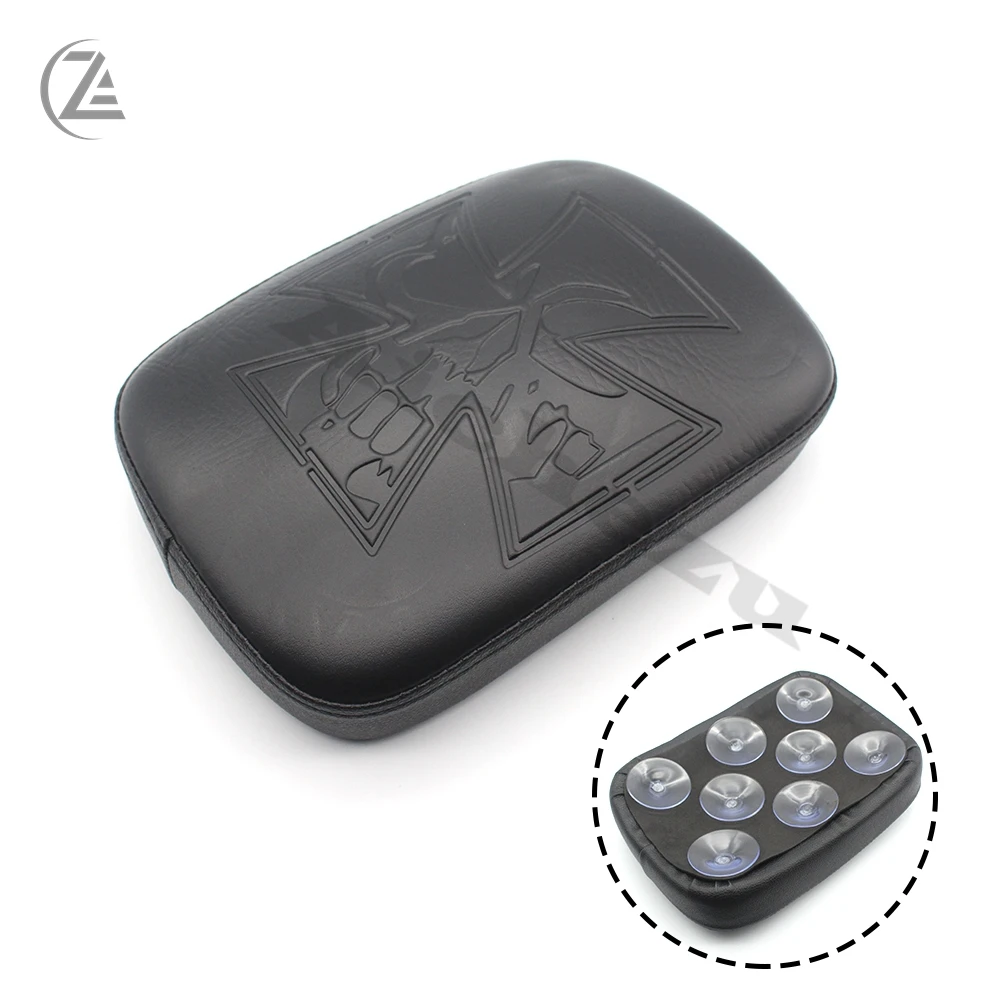 ACZ Motorcycle Multi Pattern Suction Cup Rear Pillion Passenger Pad Seat for Harley Davidson Bobber Chopper