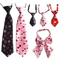 60pcs valentines day pet accessories pink love pet dog neckties bowties collar large dog pet cat dog holiday grooming products