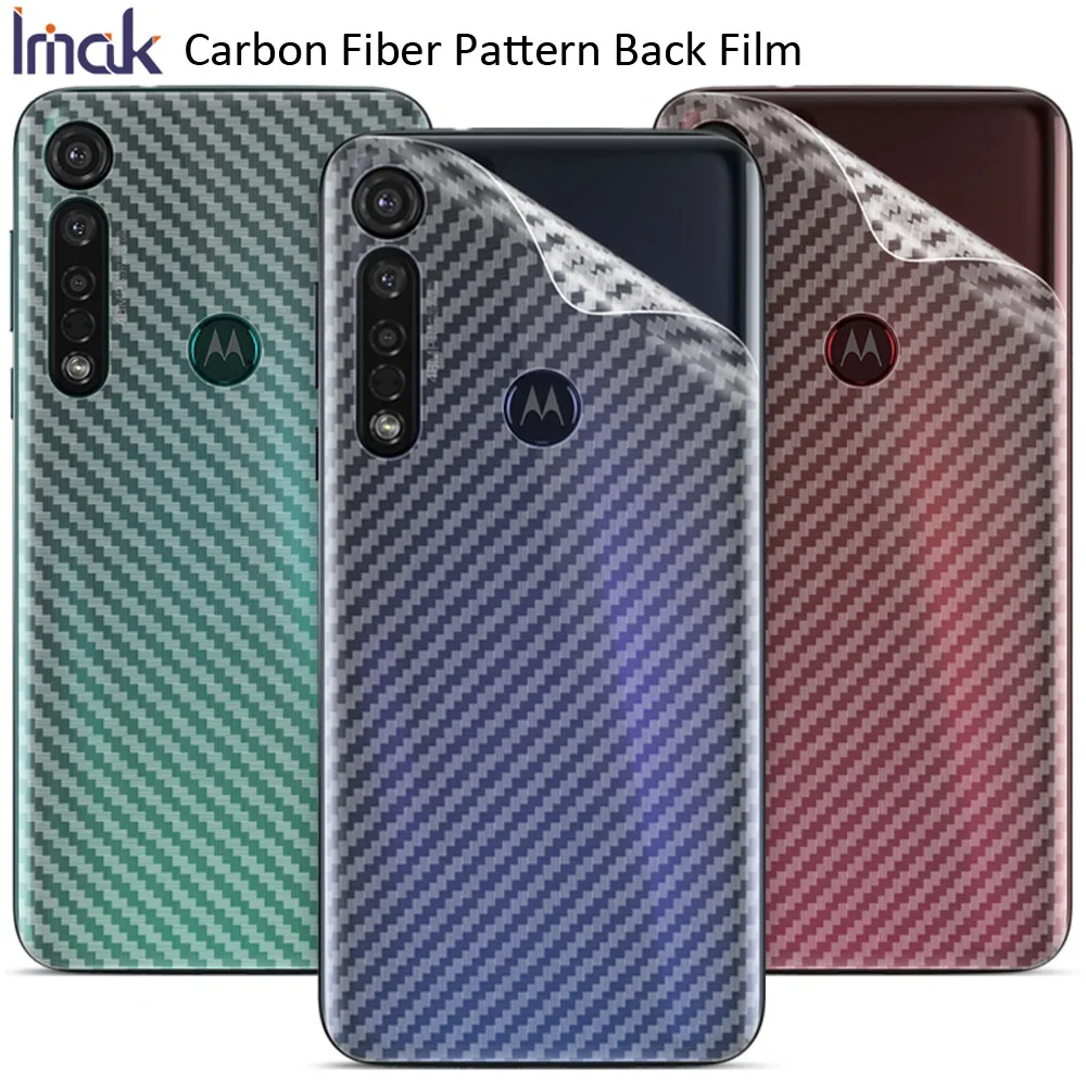 Задняя пленка IMAK из углеродного волокна с рисунком для Motorola Moto G8 Plus Play One Защитная