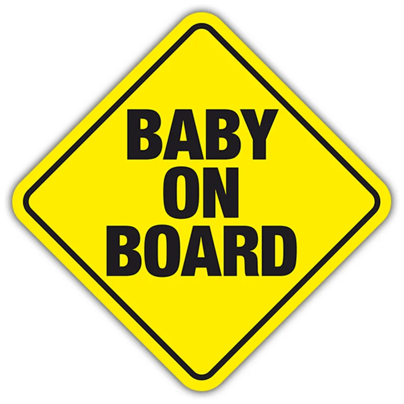 

S40293# Various Sizes PVC Decal Baby on Board Car Sticker Waterproof on Bumper Rear Window Laptop Refrigerator Toilet