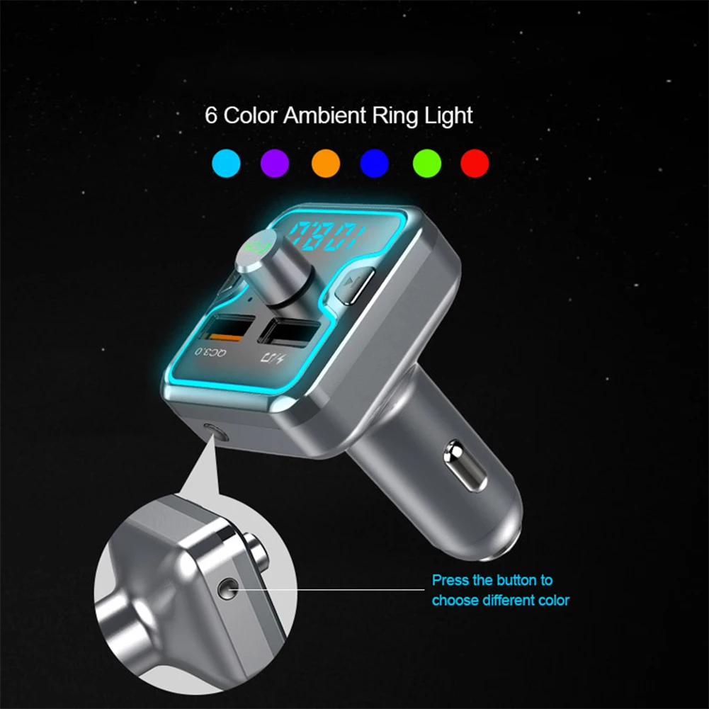 Автомобильный Bluetooth совместимый Fm передатчик беспроводной адаптер модулятор