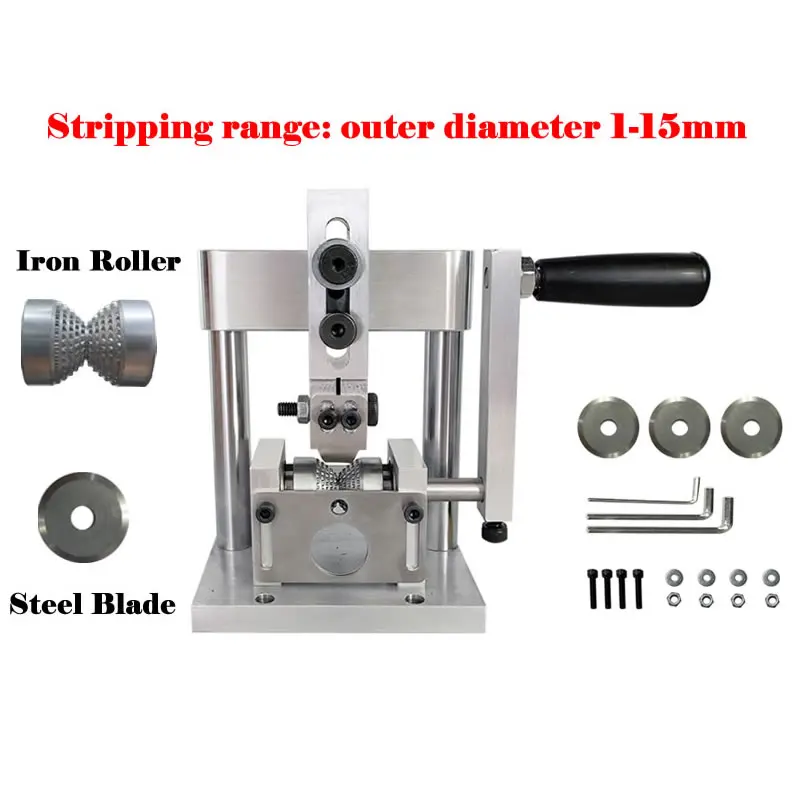 

Mini Hand Control Wire Cable Stripping Machine Diameter 1-15MM Cable Peeler Stripper Small Hand Crank Wire-Stripping Machine