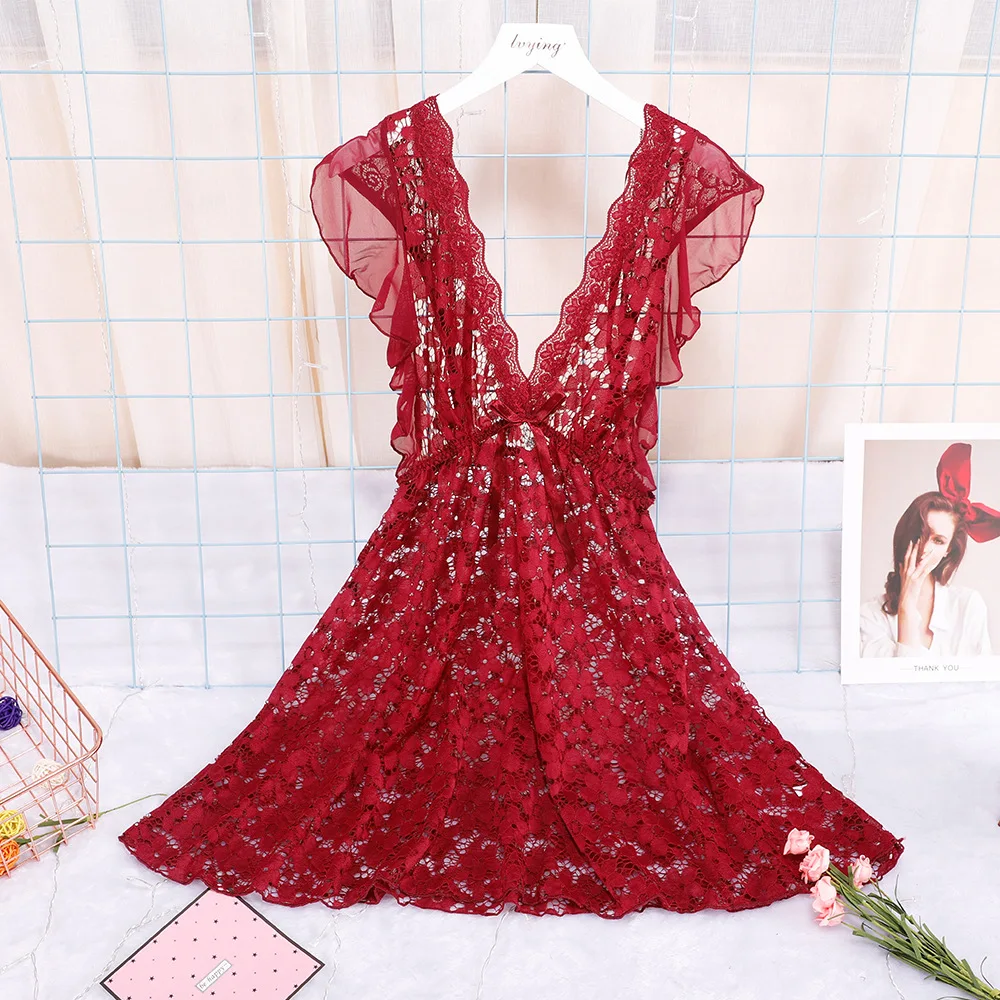 Женская пижама пижамы женские ночнушка ночная сорочка сексуальное кружевное