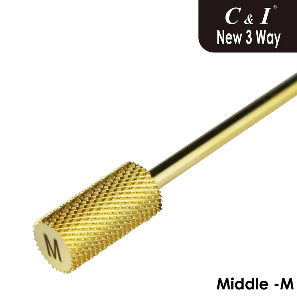 New 3 Way Large Barrel Nail Drill Bit - Carbide for Electric Manicure Machine | Красота и здоровье
