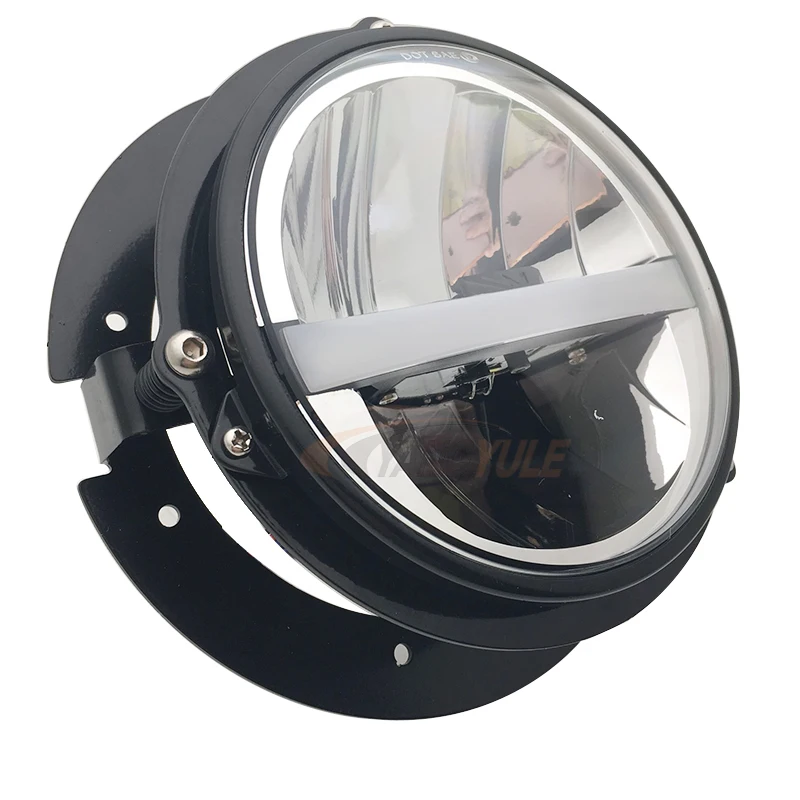 5-3/" черный проектор светодиодный фара с DRL для индийского скаута Honda Shadow мотоцикл широкий Glide XL1200 уличный 750 883
