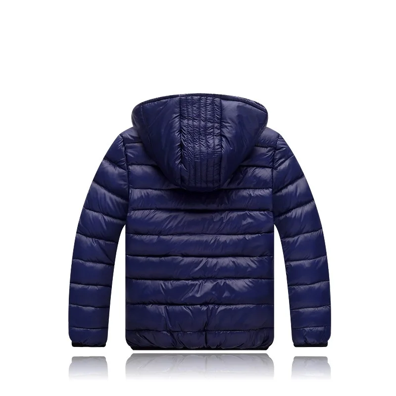 Повседневное пуховое пальто для подростков зимние детские толстовки с капюшоном