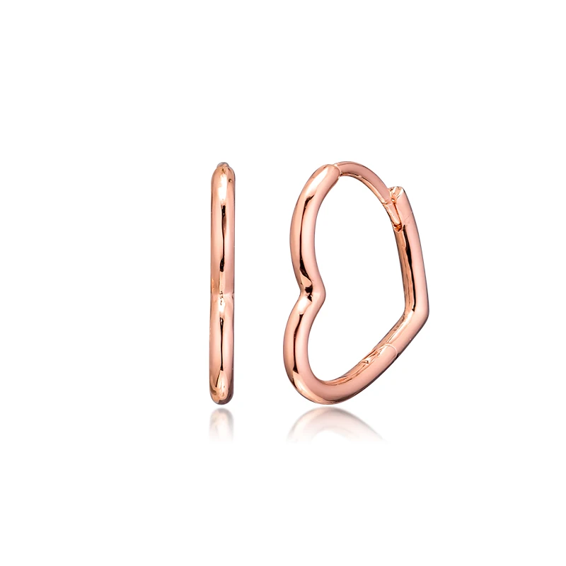 

Asymmetric Heart Hoop Earrings Fashion Female Jewelry Sterling silver Earrings For Woman Jewelry Making