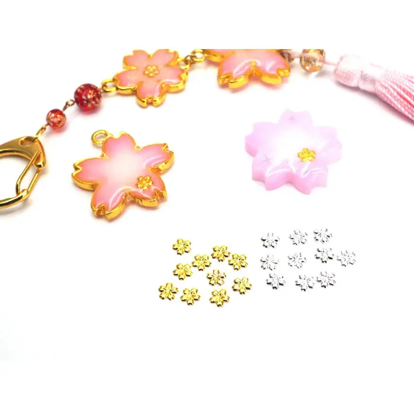 100 шт. мини золотые заклепки Сакура Смола Заполнения DIY УФ ювелирные изделия