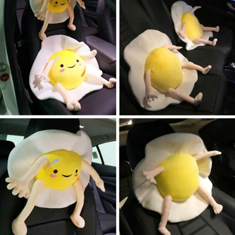 Мультяшная плюшевая кукла-яйцо игрушки для девочек подголовник жареных яиц