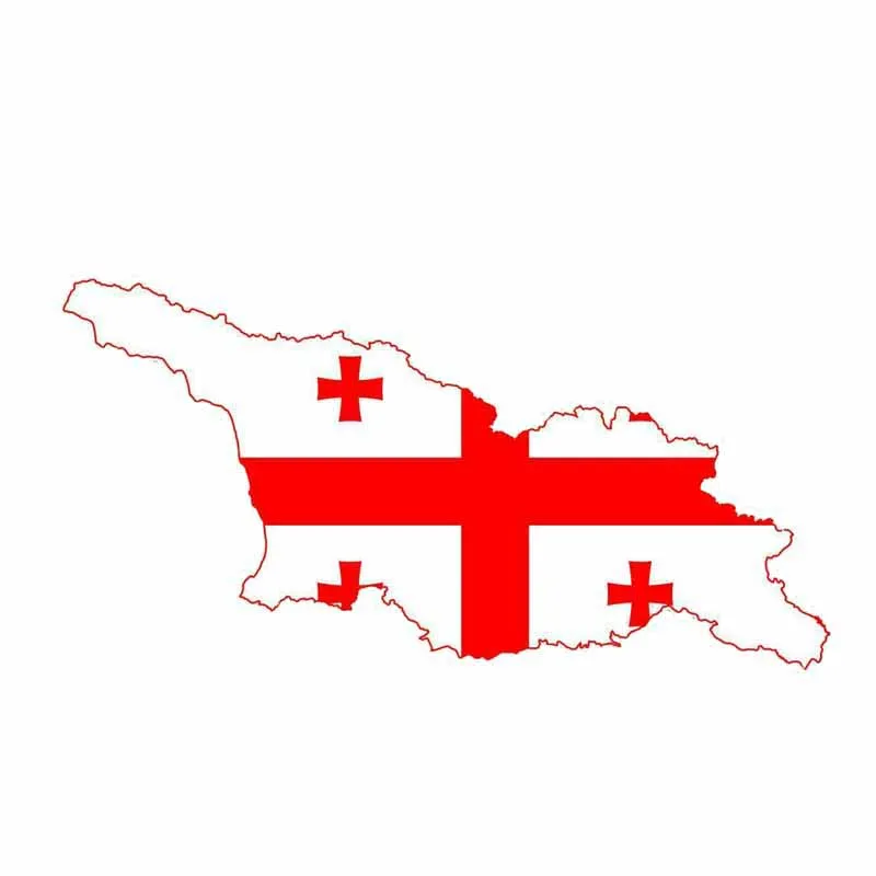 

14.5CM*7.3CM Creative Car Styling Georgia Flag Map StickerS Motorcycle Car Accessories
