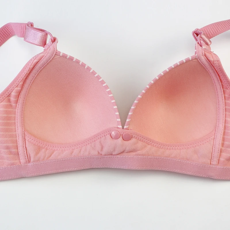 

Cotton Women Striped Flower Lace Maternity Nursing Bra Wire Free Seamless Back Closure Breastfeeding Underwear Clothing
