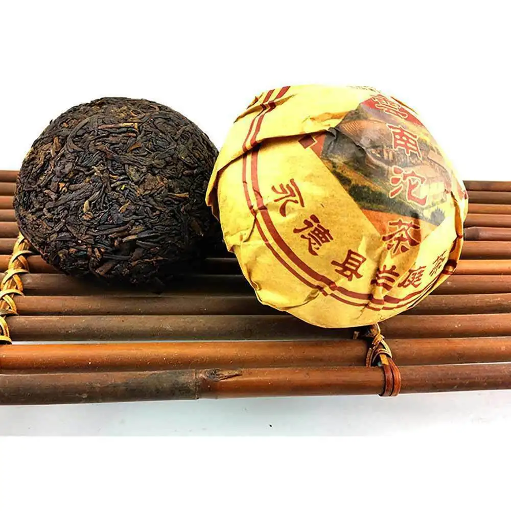 Лань отбеливающая серия Chun высшего сорта Yunnan Tuo Cha китайский Tuocha Ripe Pu в форме хоккейной шайбы, Шу ПУ-эр Чай 100 г