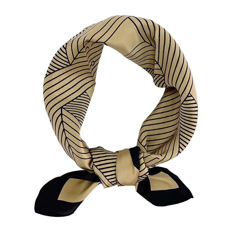 

Hot 100% Pure Silk Scarf 2020 Women Pashmina Foulard Square Small Headband Fashion Print Neckerchief Scarves Bandana Hijab