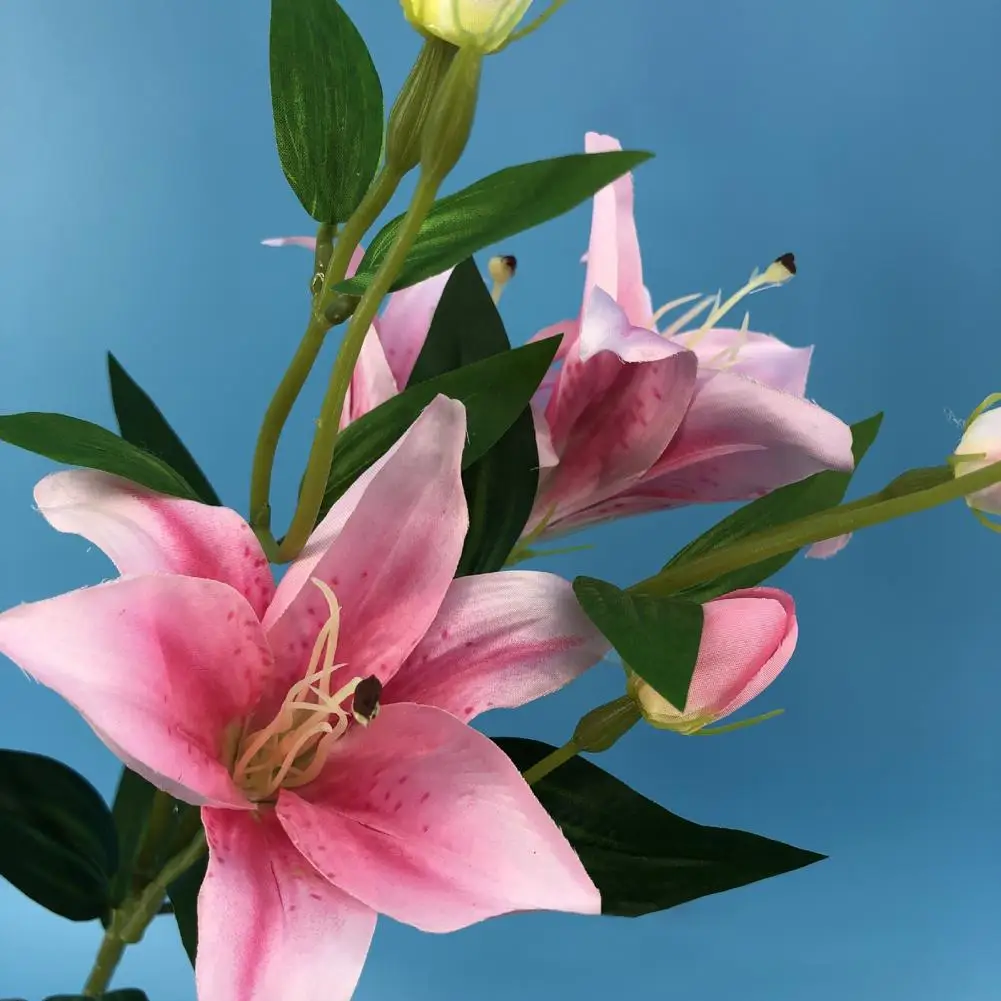 Искусственные лилии цветок ветка высокое качество имитация цветка украшение для