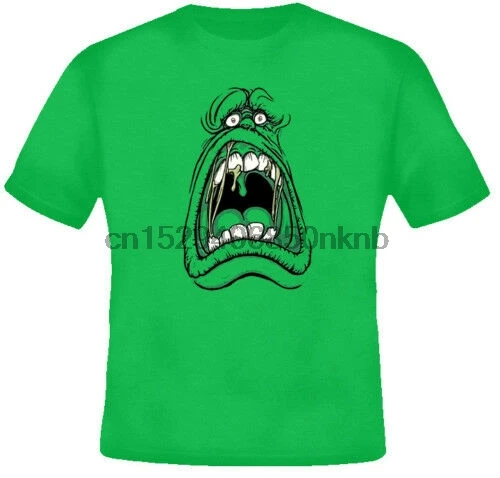 Slimer Ретро Ghoul охотничьи охотники 80 х фильм зеленая футболка|Мужские футболки| |