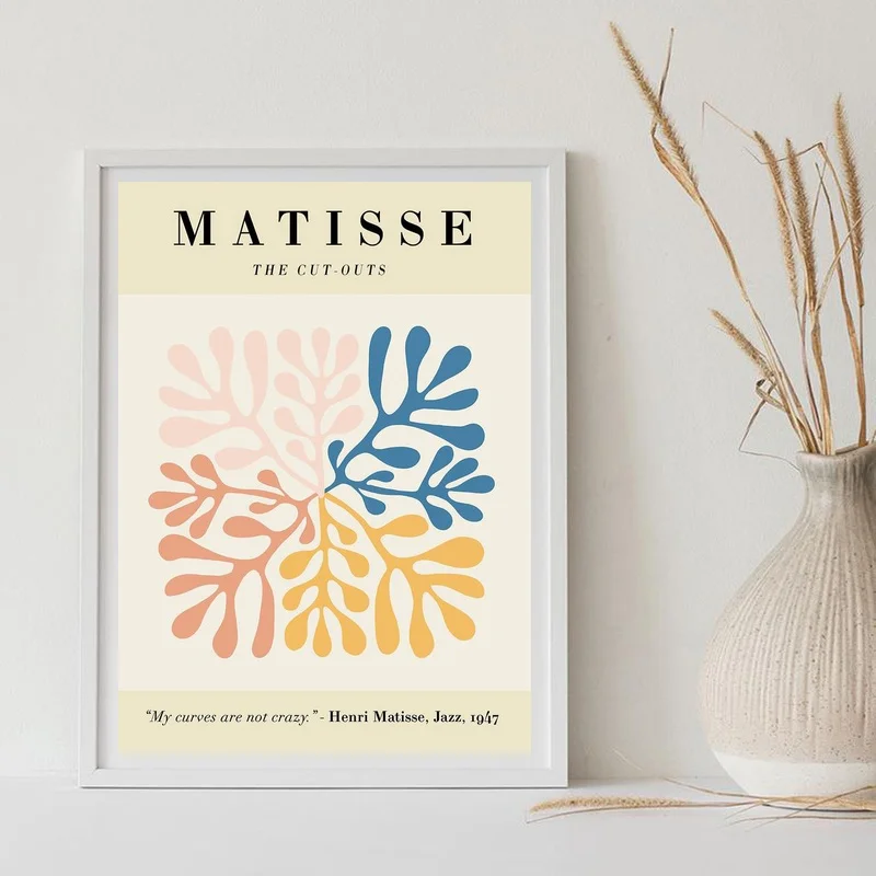 

Modular Canvas Leaves HD Prints Abstract Picture Wall Art Henri Matisse Painting Nordic Home Decor Posters For Living Room Frame