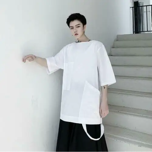 

Men's Fashion Punk Round Collar Short Sleeve Loose T-shirt Summer Casual Tee 2021