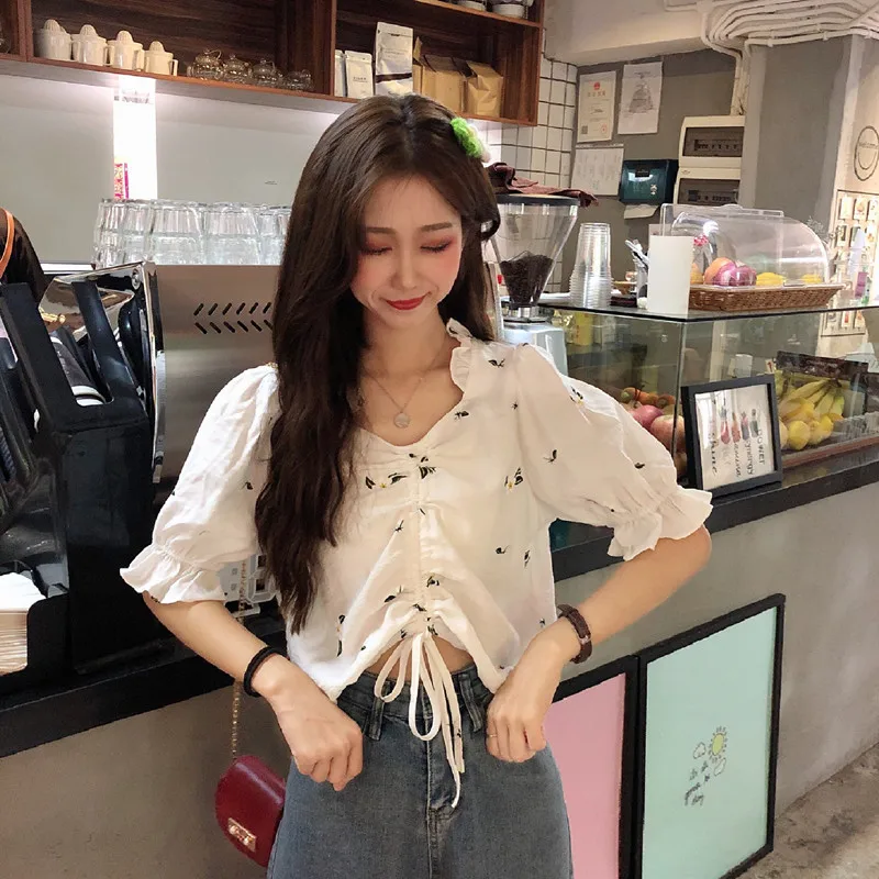 

CGC Women T-shirts Summer Short Sleeve OverSize t-shirt Chiffon Women's top 2021 Korean Style Kawaii Top Female