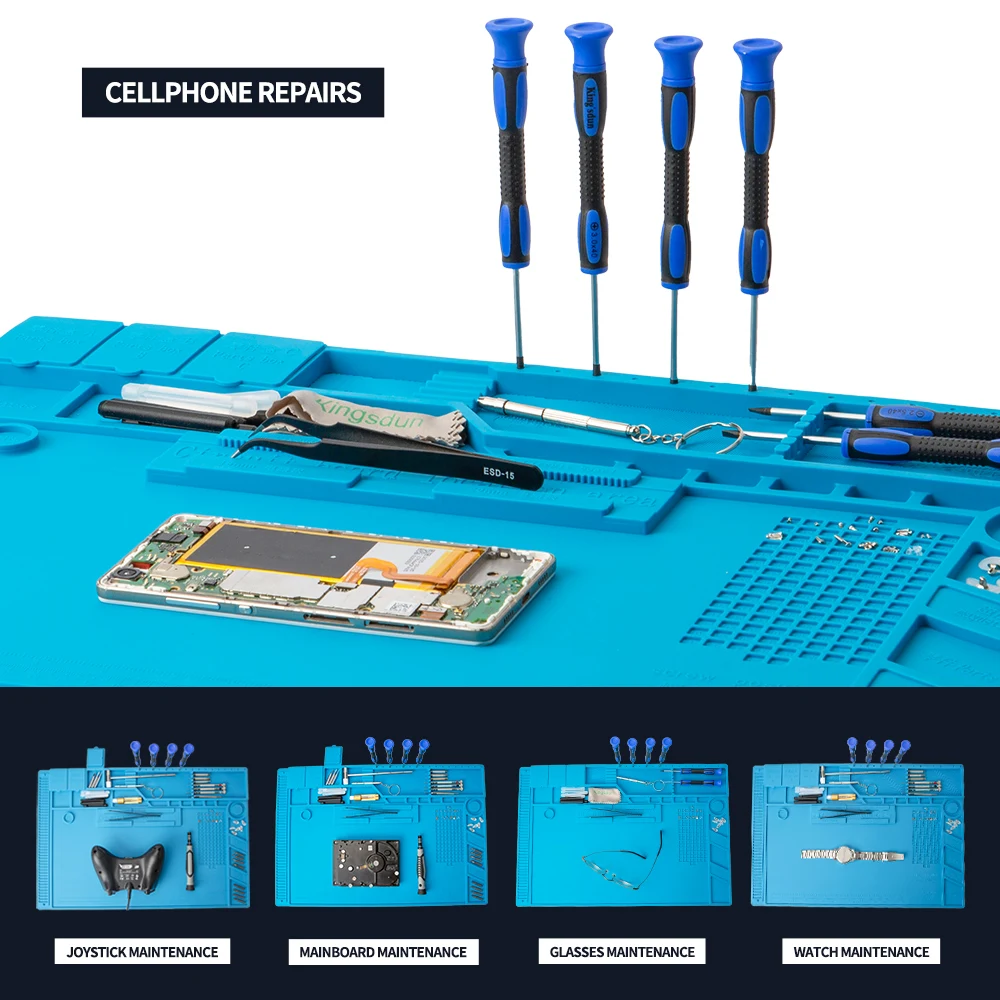 Теплоизоляционный рабочий коврик ESD паяльная станция магнитная термостойкая