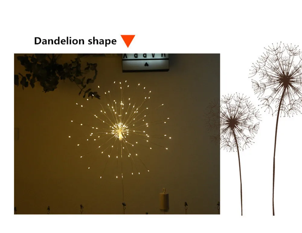 Горячее предложение 120/200LED фейерверк Солнечная Гирлянда DIY светильник домашний сад медный провод Светильник Фея Открытый Солнечный питание Рождественская вечеринка Декор