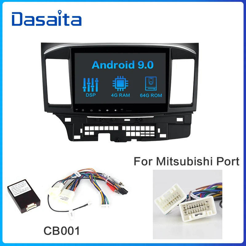 CB0001 Dasaita Android 9,0 автомобильный стерео DSP 10," сенсорный экран для Mitsubishi Lancer 10 EVO Радио 1 Din 64G rom 4G ram автомобильный Bluetooth - Цвет: CB0001