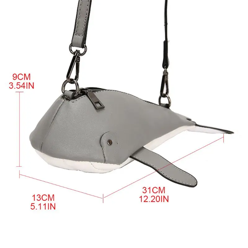 Женская милая сумочка из искусственной кожи в форме Кита для девушек сумка