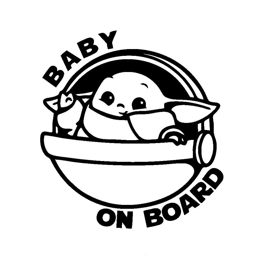 

Cute BABY NO BOARD Car Sticker Decoration High-quality PVC Waterproof and Sunscreen, ZWW-3040