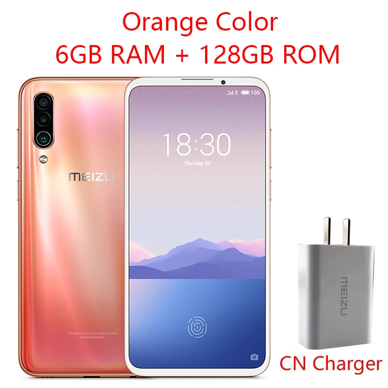Meizu 16XS, глобальная прошивка, 6 ГБ, 64 ГБ, 16 XS, Смартфон Snapdragon 675, 6,2 дюймов, 48 МП, тройная камера AI, фронтальная 16 Мп, 4000 мАч - Цвет: CN Orange 6G 128G