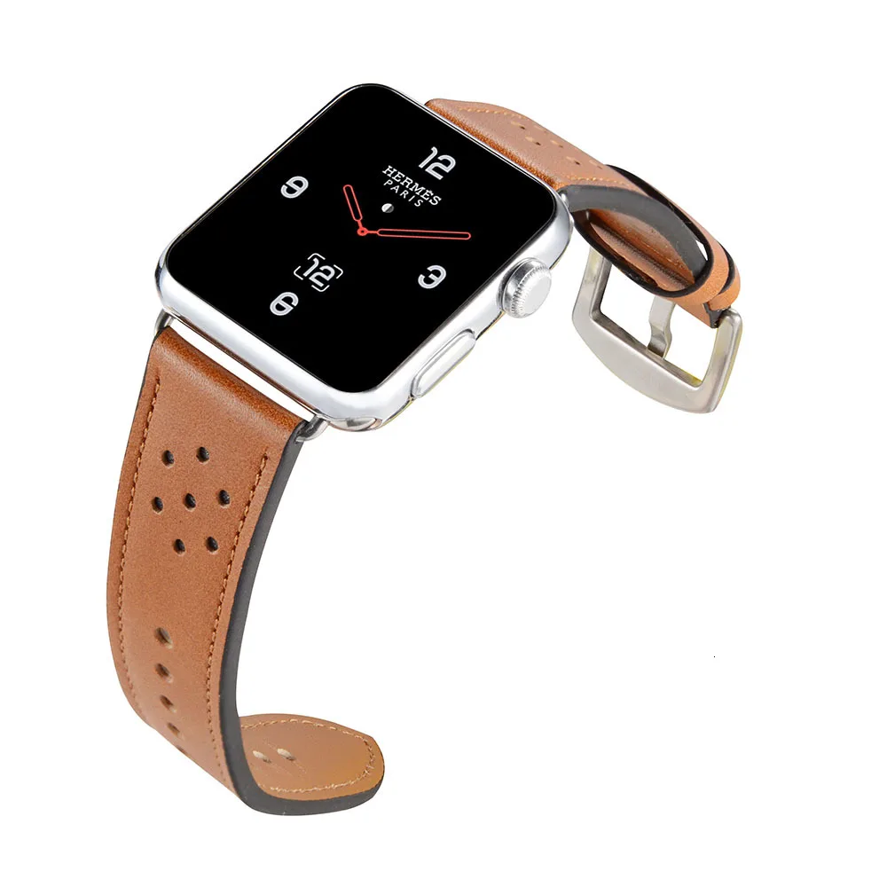 Роскошный кожаный ремешок в стиле ретро для Apple watch 44 мм 42 мм 38 с черным адаптером для iwatch серии 5 1 2 3 ремешок для часов
