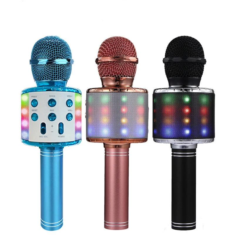

Wireless Bluetooth Microphone Wireless Microphone With LED Light National K Song Wireless Microphone