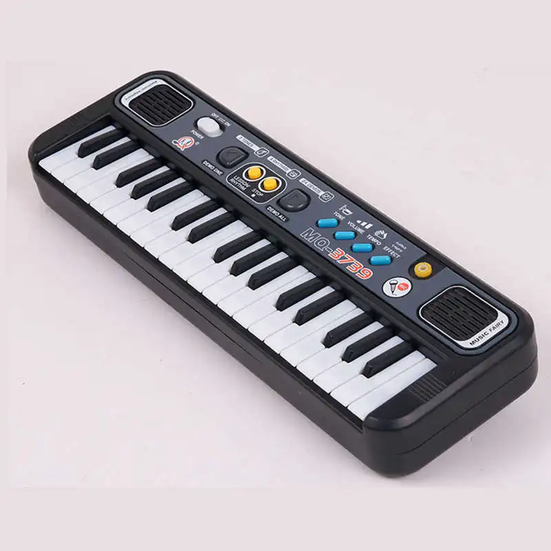 Multifunctional Mini Electronic Piano With Microphone Abs Children Portable 37 Keys Digital Music Electone Keyboard Gift | Спорт и