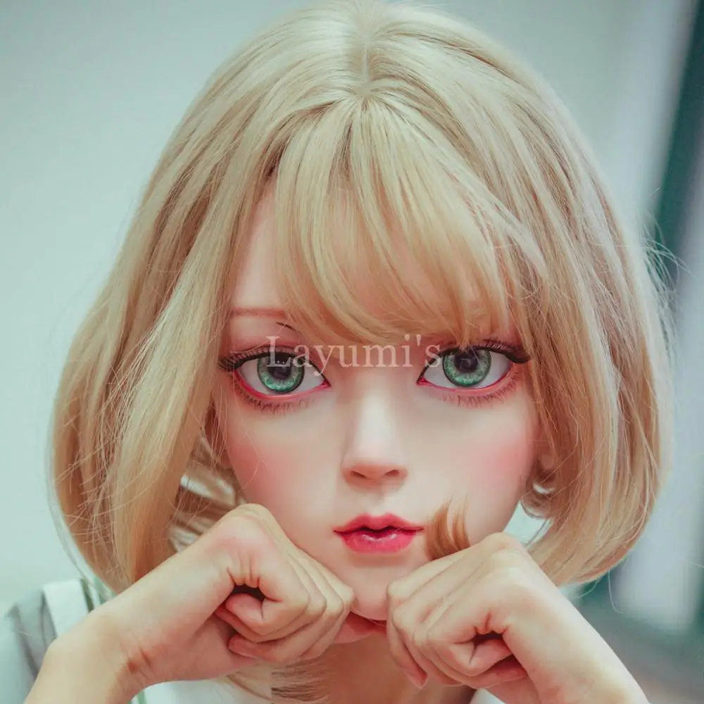 (Dollkii Mask 01) Girl Halloween Realistic Silicone Head Cosplay Japanese Comic Anime Kigurumi BJD Crossdresser Doll | Тематическая
