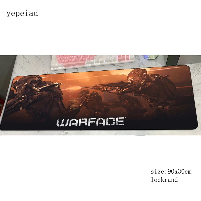 Игровой коврик для мыши warface резиновый индивидуальный Настольный 90 х30 см игровые
