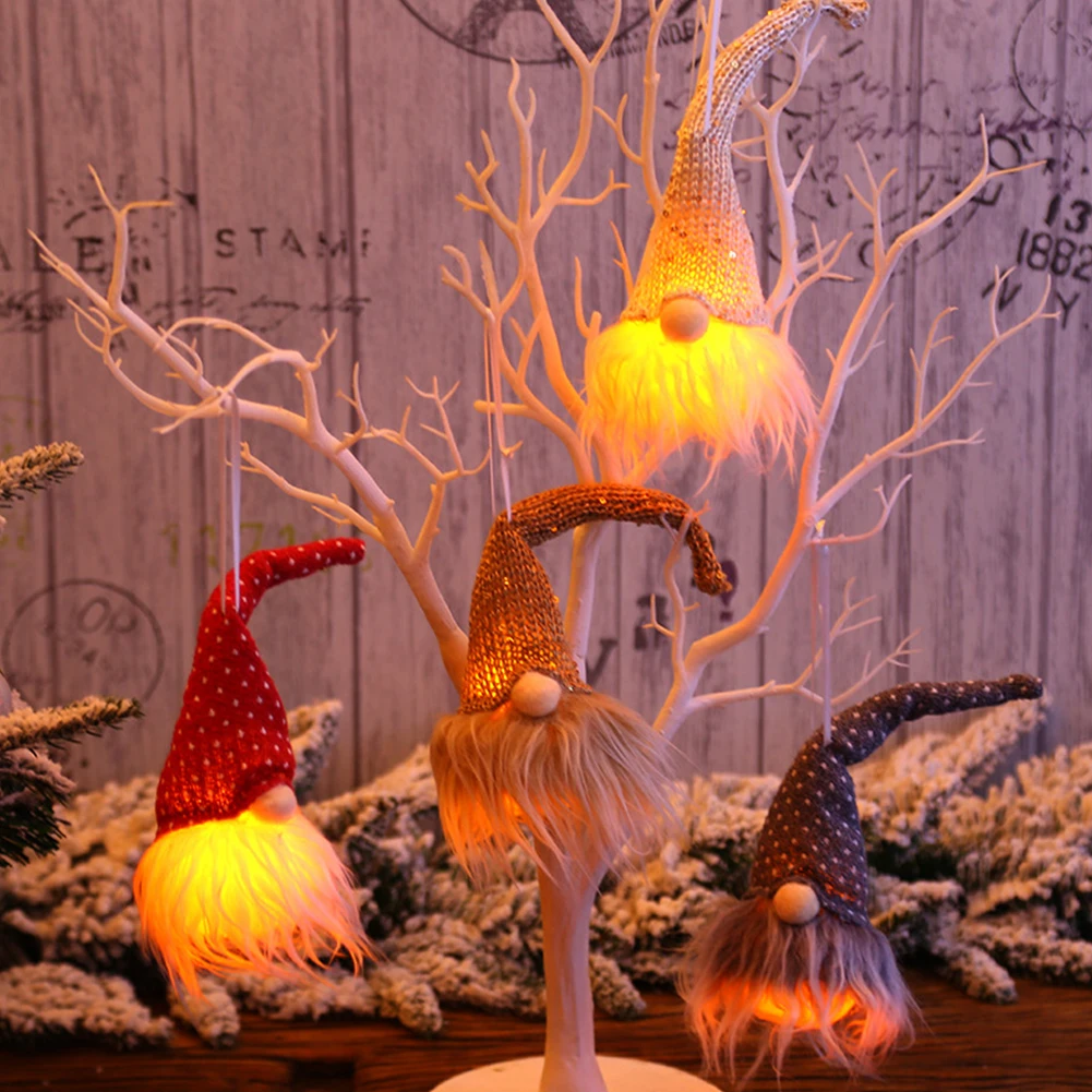 Кулоны вязаная шапка праздничные аксессуары лесная кукла мужчины со светом