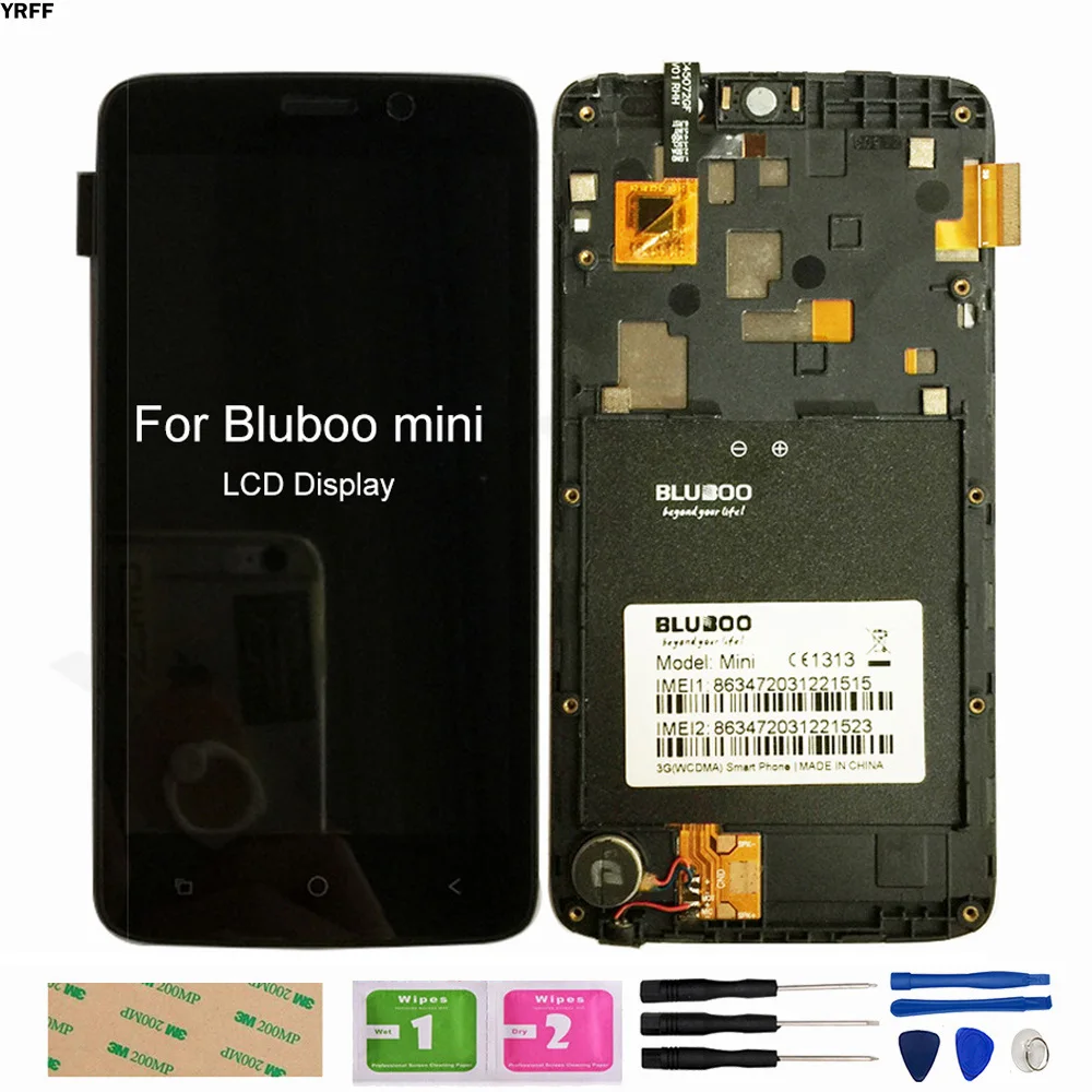

With Frame lcd For Bluboo Mini lcd Display Touch Screen Digitizer Assembly Repair Parts Panel Sensor