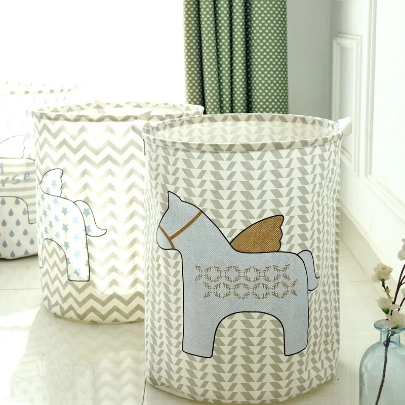 Large Folding Waterproof Dirty Toy Clothe Laundry Basket Horse Linen Office Home Sundries Storage Holder Organizer Project Box | Дом и сад
