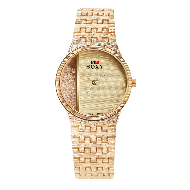 Элегантные женские часы серебряные reloj mujer стразы розовое золото кварцевые