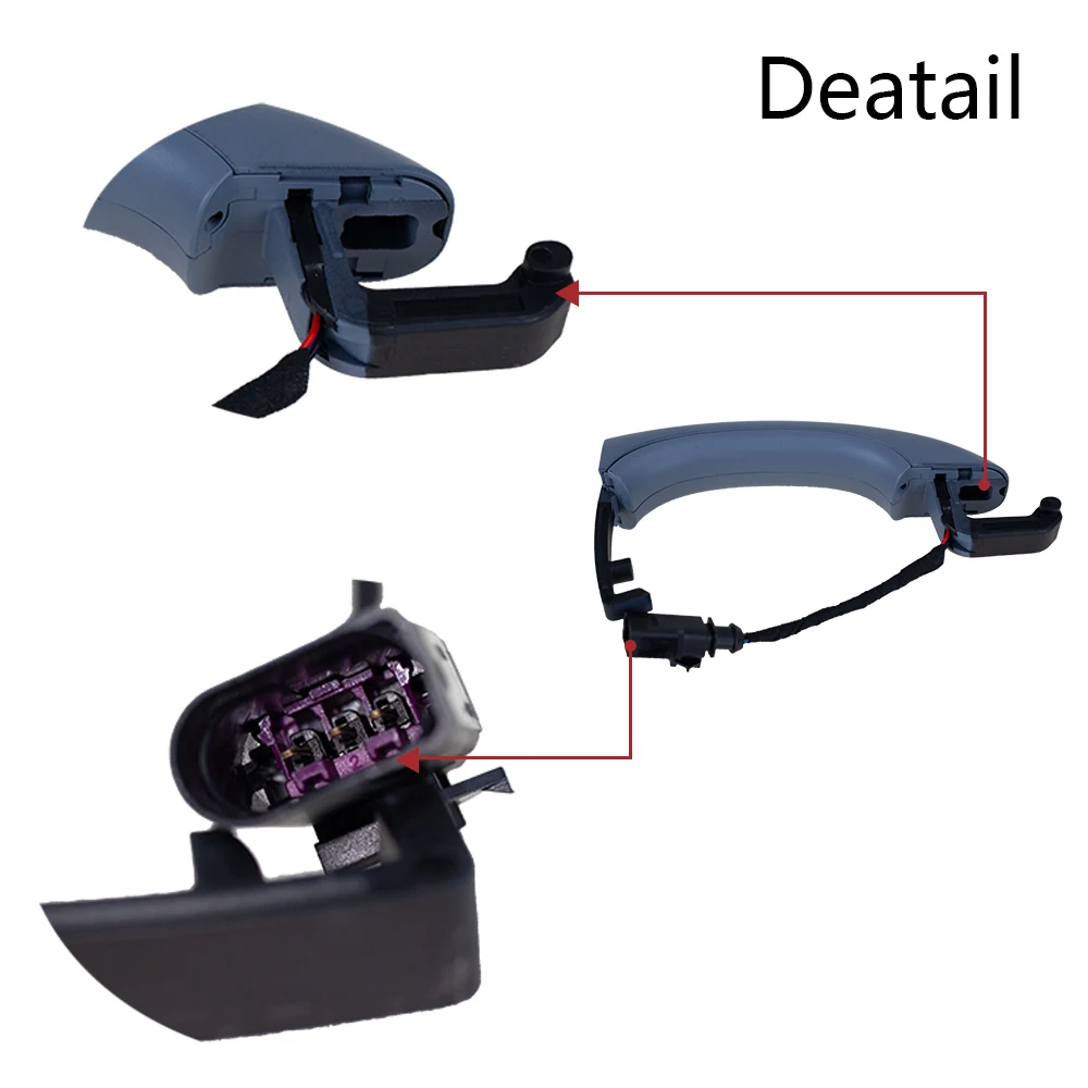 4Pcs Smart Sensor Exterior Door Handle for Audi Q7 2007-2015 4L0837205A 4L0837205B