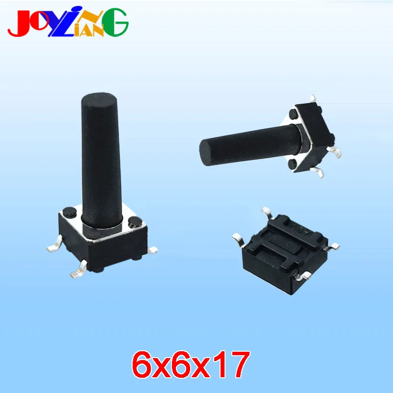6*6*17 мм плоские контакты переключатель патч 4 медная ножка 17 Кнопка 6 базовые