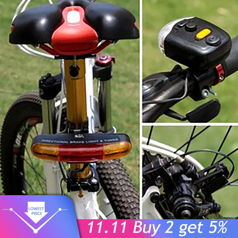 Водонепроницаемый светодиодный сигнал поворота для велосипеда 7 светодиодов