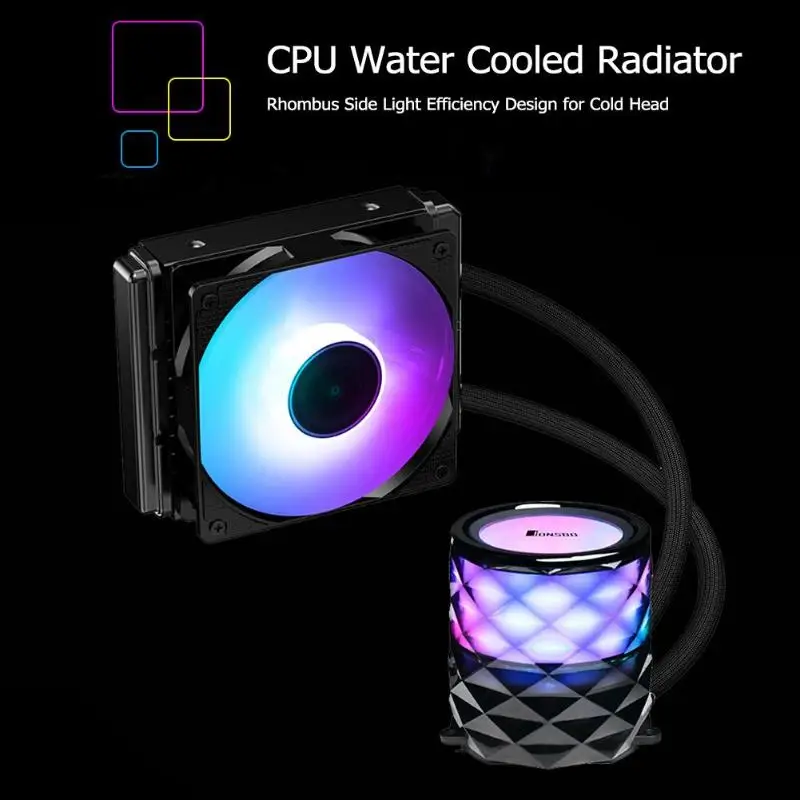 JONSBO TW3-120 RGB cpu вентилятор кулер для воды интегрированный корпус ПК жидкостный радиатор для AMD TDP AM4/AM3+/AM3/AM2+/AM2/FM2+/FM2/FM1