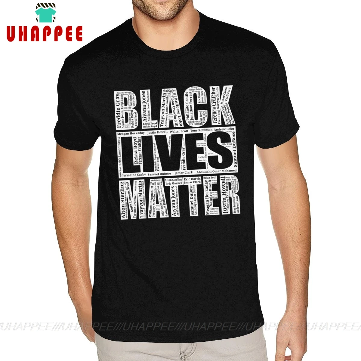 

Logo Black Lives Matter Say Their Names Tee Shirts Custom Short Sleeve Mens Men 3XL Black Tee Shirt