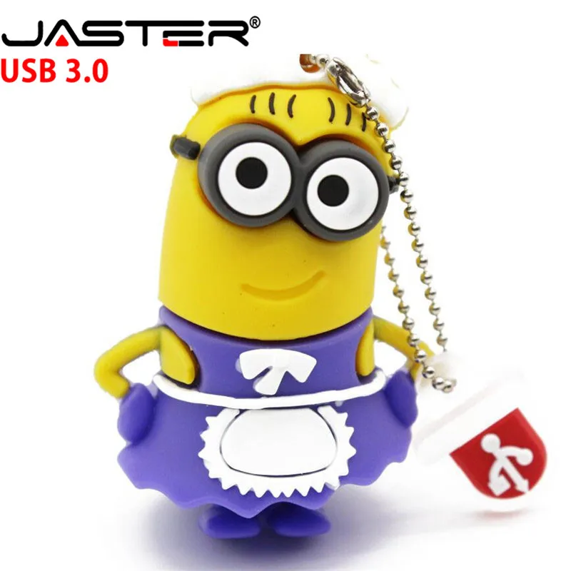JASTER 3,0 Миньоны usb флэш-диск реальная емкость флеш-накопитель карта памяти Гадкий me2 слуга девушка горничная стиль U диск