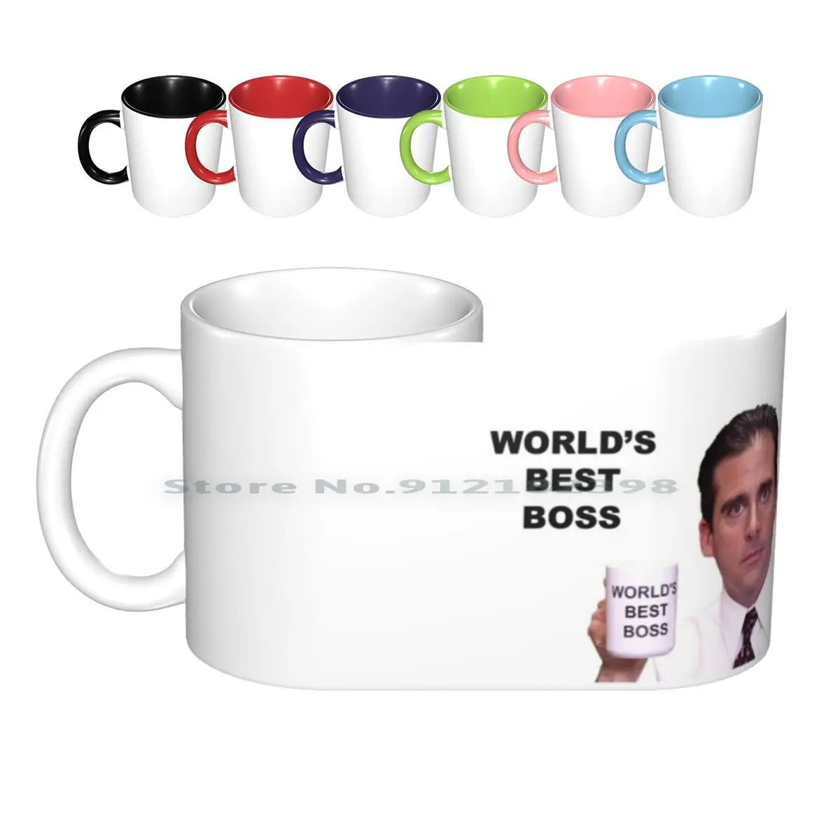 

Michael World's Best Ceramic Mugs Coffee Cups Milk Tea Mug The Office Michael Worlds Best Creative Trending Vintage Gift Bottle